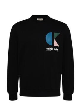 Sweatshirt Calvin Klein Jeans Bauhaus noir pour homme