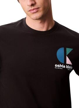 T-shirt Calvin Klein Jeans Bauhaus noir pour homme