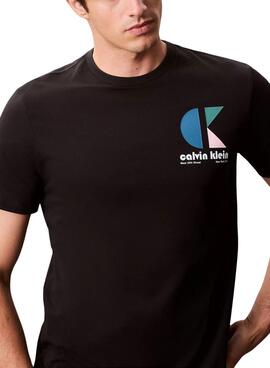 T-shirt Calvin Klein Jeans Bauhaus noir pour homme