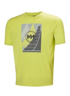 T-shirt Helly Hansen Race lime pour homme