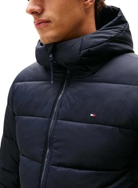 Veste à capuche Tommy Hilfiger Mid Weight bleu marine pour homme
