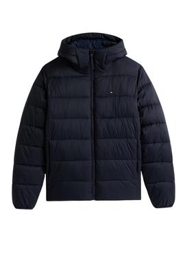 Veste à capuche Tommy Hilfiger Mid Weight bleu marine pour homme