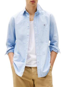 Chemise Tommy Hilfiger Solid Heritage Oxford bleu pour homme