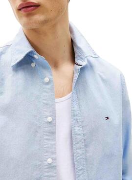 Chemise Tommy Hilfiger Solid Heritage Oxford bleu pour homme