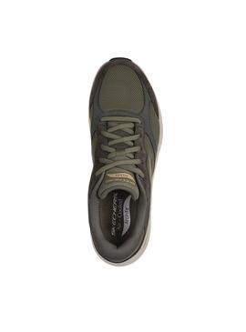 Chaussures Skechers Arch Fit vertes pour homme