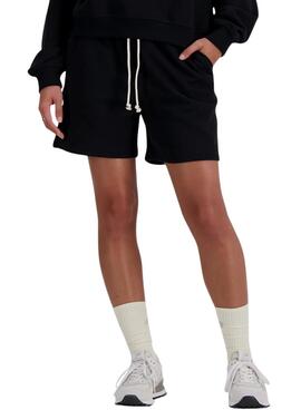 Shorts New Balance Athletics negro pour femme