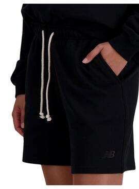Shorts New Balance Athletics negro pour femme