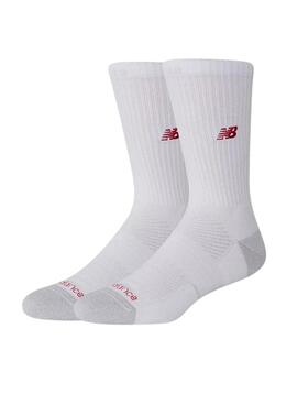 Paquet de chaussettes New Balance 2 paires blanches pour homme et femme