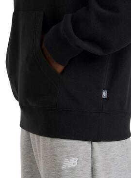 Sweat à capuche New Balance Circular Logo noir pour homme