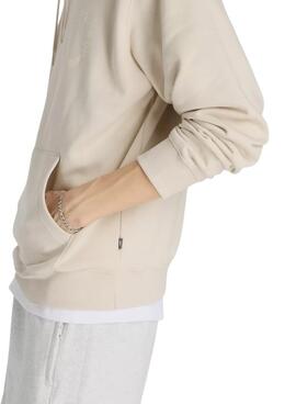 Sweat à capuche New Balance Circular Logo beige pour homme