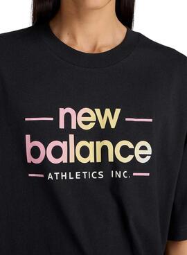 T-shirt New Balance Reimagined noir pour femme