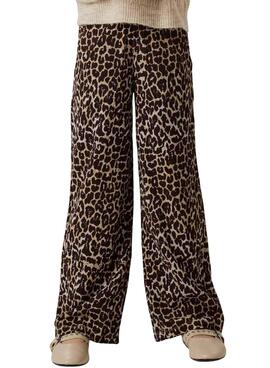 Pantalon Name It Lotta léopard pour fille.