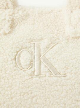 Sac fourre-tout Calvin Klein Teddy blanc pour fille