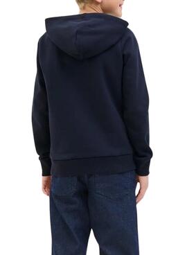 Sweat à capuche Jack and Jones Geplas marine pour enfant