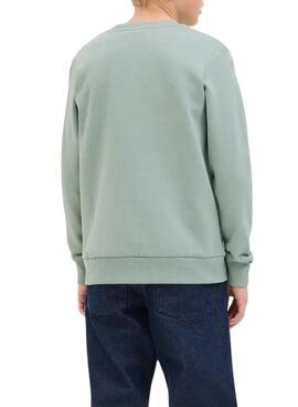 Sweat à capuche Jack and Jones Geplas vert pour enfant