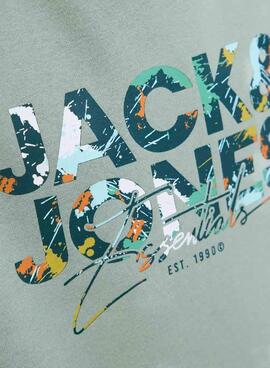 Sweat à capuche Jack and Jones Geplas vert pour enfant