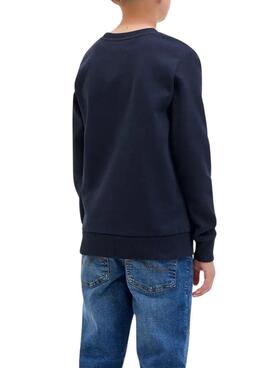 Sweatshirt Jack and Jones Geplas marine pour enfant.
