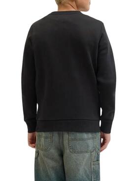 Sweatshirt Jack and Jones Geplas noir pour enfant