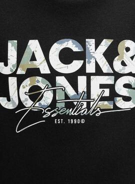Sweatshirt Jack and Jones Geplas noir pour enfant