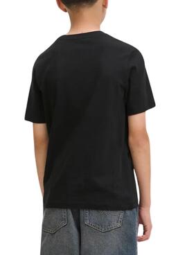 T-shirt Jack and Jones Pan noir pour enfant.