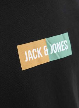 T-shirt Jack and Jones Pan noir pour enfant.