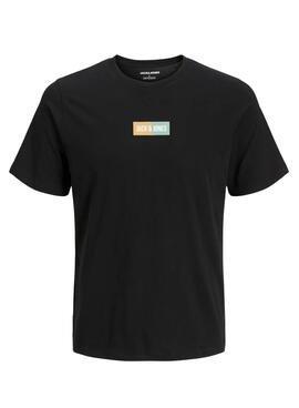 T-shirt Jack and Jones Pan noir pour enfant.