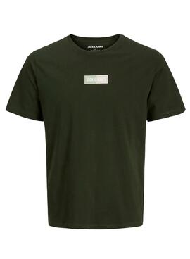 T-shirt Jack and Jones Pan vert pour enfant.
