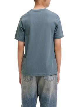 T-shirt Jack and Jones bleue pour enfant.