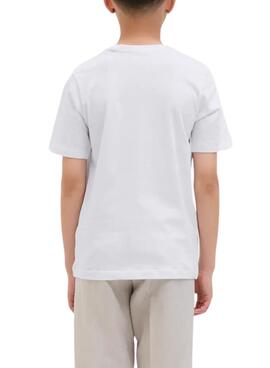 T-shirt Jack and Jones Geplas blanc pour enfant
