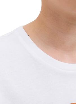T-shirt Jack and Jones Geplas blanc pour enfant