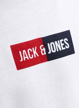 T-shirt Jack and Jones blanc pour enfant