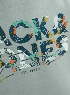 Sweat à capuche Jack and Jones Geplas vert pour enfant