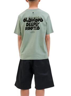 T-shirt Jack and Jones Wobly vert pour enfant