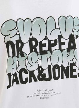 T-shirt Jack and Jones Wobly blanc pour enfant