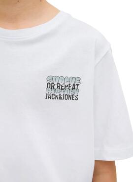 T-shirt Jack and Jones Wobly blanc pour enfant