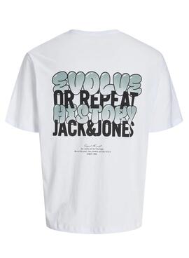 T-shirt Jack and Jones Wobly blanc pour enfant