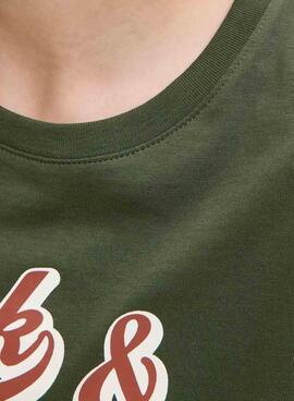 T-shirt Jack and Jones Logo vert pour homme