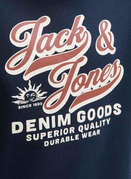 Sweatshirt Jack and Jones Logo bleu marine pour enfant
