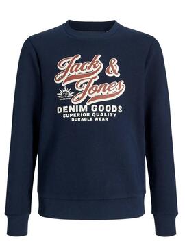 Sweatshirt Jack and Jones Logo bleu marine pour enfant