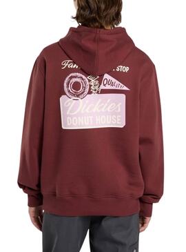 Sweatshirt Dickies Donut grenat pour homme.