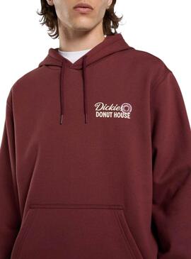Sweatshirt Dickies Donut grenat pour homme.