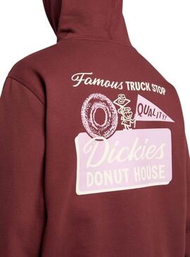 Sweatshirt Dickies Donut grenat pour homme.