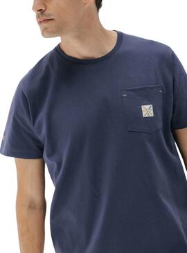 T-shirt El Pulpo avec poche bleu marine pour homme