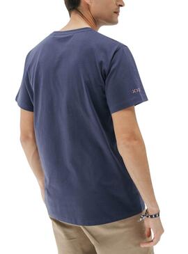 T-shirt El Pulpo avec poche bleu marine pour homme