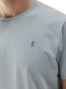 T-shirt El Pulpo basique bleue pour homme