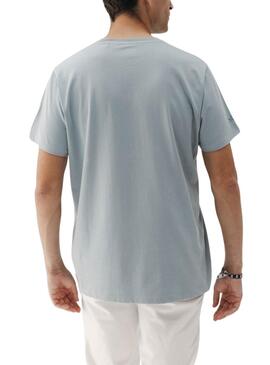T-shirt El Pulpo basique bleue pour homme