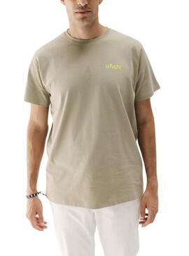 T-shirt El Pulpo Ice Cream vert pour homme.