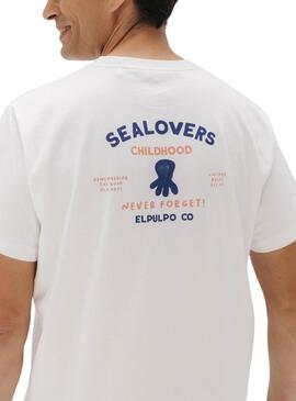 T-shirt El Pulpo Sealovers blanc pour homme