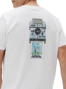 T-shirt El Pulpo Old School blanc pour homme