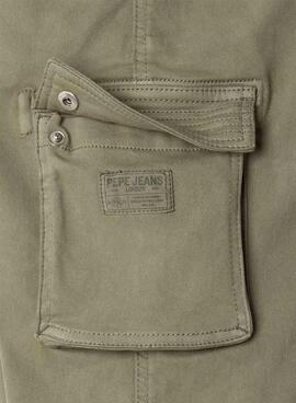 Pantalon Pepe Jeans cargo Chase vert pour garçon